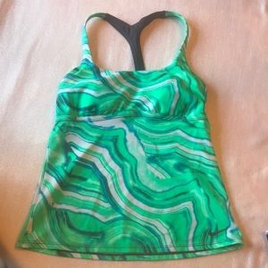 Nike Watercolor Tankini Tank Top sz Small (X)